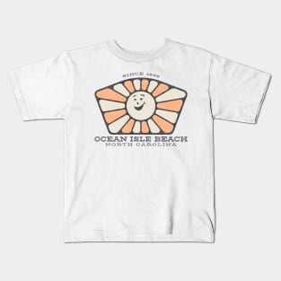 Ocean Isle Beach, NC Summertime Smiley Sunshine Kids T-Shirt